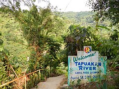 Tapuakan River welcome marker