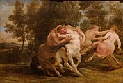The Loves of the Centaurs by Peter Paul Rubens, sold in 1882