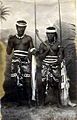 Kanak warriors holding clubs