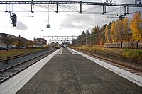 Vy över stationen i sydlig riktning.