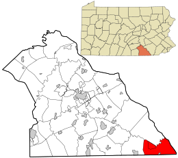 Location in York County and the state of Pennsylvania.