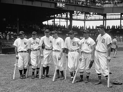 1937 American League All-Star players, by Harris & Ewing (edited by Staxringold and Durova)