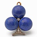 19th-century lapis lazuli and diamond pendant