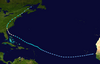 Track map of Hurricane Able