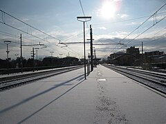 Platform 2/3 covered by snow