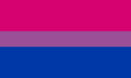 Bisexual pride flag showing the colours