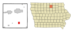 Location of Rockwell, Iowa