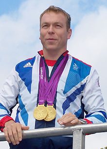 Chris Hoy during the Homecoming Parade at George Square in 2012.