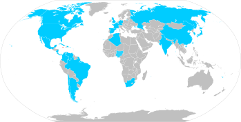 Map of diplomatic missions in Jamaica