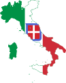 Flag map of the Kingdom of Italy (1870–1919)