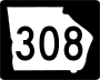 State Route 308 marker