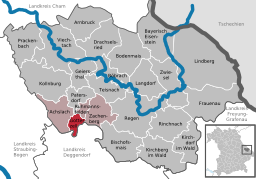 Läget för Gotteszell i Landkreis Regen