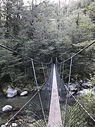view of a simple suspension bridge
