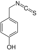 Strukturformel von 4-Hydroxybenzylisothiocyanat