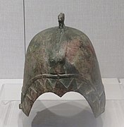 Warring States bronze helmet