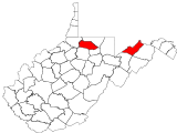 County distribution map.