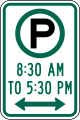 R7-23 Permitted parking from 8:30 am to 5:30 pm