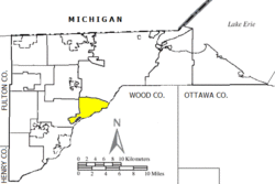 Location of Maumee within Lucas County