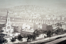 View of the suburb, c. 1860.