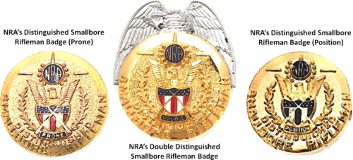 The NRA's Distinguished Smallbore Rifleman Badges