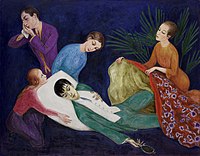 Den döende dandyn (O dandy moribundo) (1918, Nils Dardel)