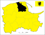 Localização do Condado de Wejherowo na Pomerânia.