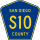 County Road S10 marker