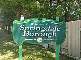 Springdale Welcome sign