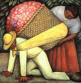 The Flower Carrier, 1935, oil on masonite, tempera, 121.9 x 121.3 cm, San Francisco Museum of Modern Art