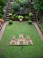 Castle and key set in the lawn of The Dell