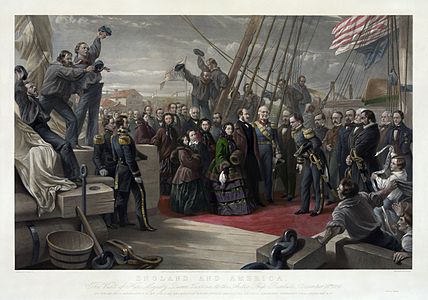 Queen Victoria visits the HMS Resolute, by William Simpson and George Zobel (restored by Adam Cuerden)