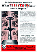 Ad for the beginning of RCA experimental television broadcasting (New York City, 1939)