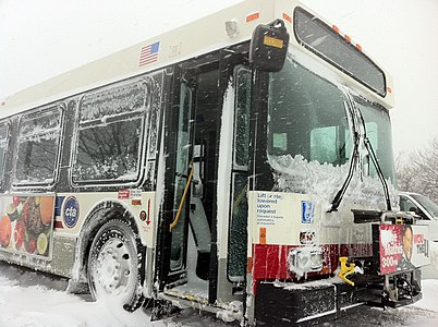 abandoned bus on lake shore drive