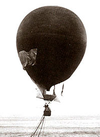 The Eagle balloon sails north from Svalbard in July, 1897.