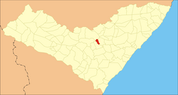 Location of Belém in Alagoas