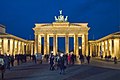 The Brandenburg Gate at night. Berlin is Germany's largest and most visited city.