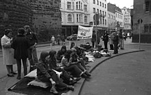 Hunger strike against abortion reforms in Bonn, 22 April 1974.