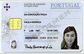 Front of a Portuguese national ID card