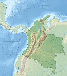 Map showing the location of Utría National Natural Park