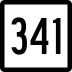 Route 341 marker