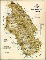 Comitato di Csík – Mappa