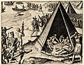 Image 30Francis Drake's 1579 landing in "New Albion" (modern-day Point Reyes); engraving by Theodor De Bry, 1590. (from History of California)