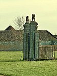 Burley House entrance gates and gate piers