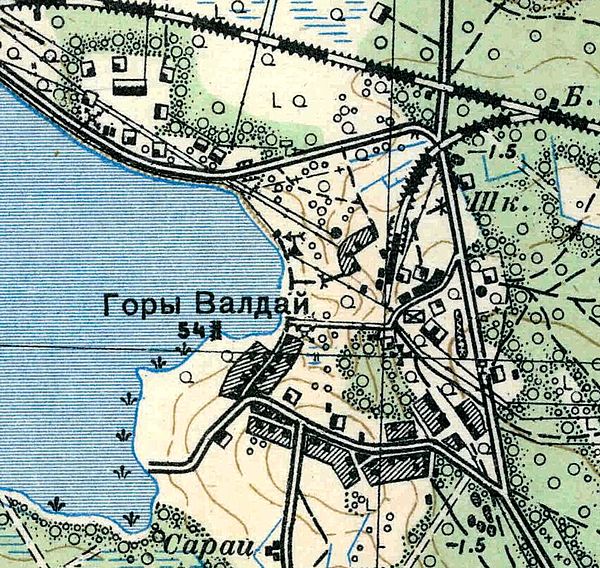 План деревни Гора-Валдай. 1938 год