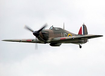 Un Hawker Hurricane MK1 de la Royal Air Force, série R4118 aéronef. (définition réelle 2 200 × 1 598*)