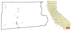 Location in Imperial County and the state of California