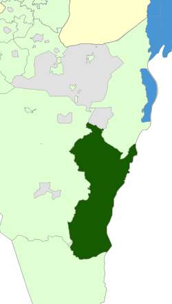 Location of Central Arava Regional Council