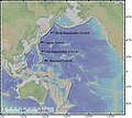 Image 80The map depicts the Kuril–Kamchatka Trench, Japan Trench, Izu–Ogasawara Trench, and Mariana Trench. (from Geography of Japan)