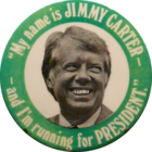 Campaign button from Carter's 1976 presidential campaign