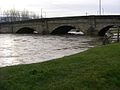 Below the bridge after days of heavy rain